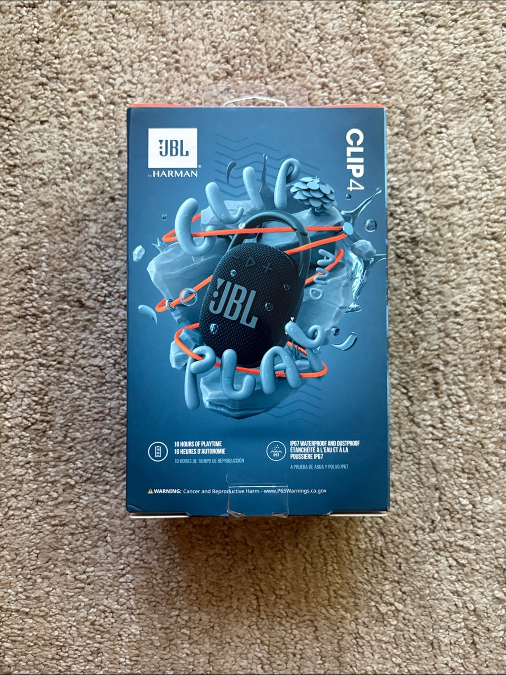 JBL Clip 4 Portable Speaker — Blue